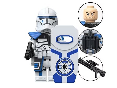 Tup with Shield 501st Clone Trooper Star Wars Cartoon Minifigure Custom