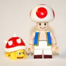 Toad Kinopio with Turtle The Super Mario Bros. Movie Minifigure Custom
