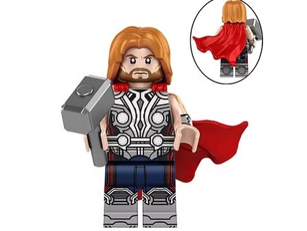 Thor Wavy Cape Image Minifigure Custom