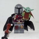 The Mandalorian Din Djarin with Baby Yoda TV Show Star Wars type 2 Minifigure Custom