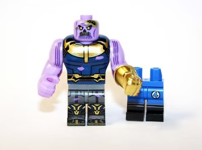 Thanos Medium C Marvel with Thing Minifigure Custom