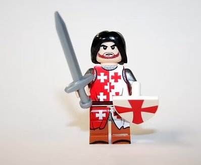 Templar Knight small shield Castle soldier Minifigure Custom