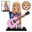 Taylor Swift Eras tour singer Pink Guitar Minifigure Custom