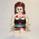 Tattooed woman Brown Hair Girl Minifigure Custom