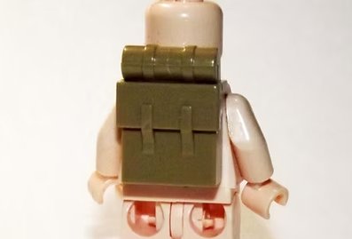 Tan Backpack piece for Minifigure Custom