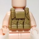 Tactical Vest with Mag pouches Tan for Minifigure Custom