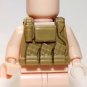 Tactical Vest with Mag pouches Tan for Minifigure Custom