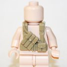 Tactical Vest with Mag Pouches Grenade Tan for Minifigure Custom