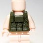 Tactical Vest with Mag Pouches Green for Minifigure Custom