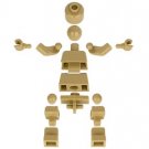 Super Posable Tan Blank Plain DIY Minifigure Custom