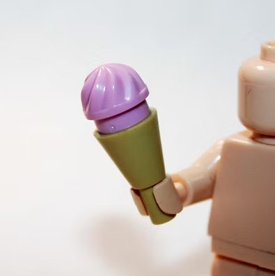 Strawberry Ice Cream Cone desert Food Minifigure Custom