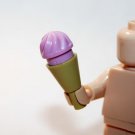 Strawberry Ice Cream Cone desert Food Minifigure Custom