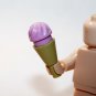 Strawberry Ice Cream Cone desert Food Minifigure Custom