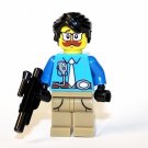 Security Guard with Mustache Minifigure Custom