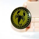 Scorpion Greek Round Viking Shield for Minifigure Custom