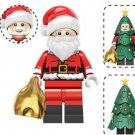 Santa Claus with Green Christmas Tree Minifigure Custom