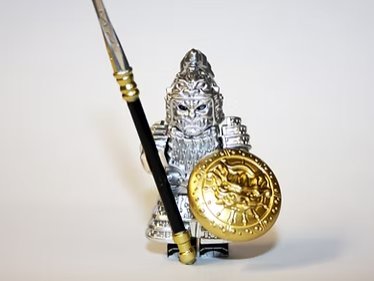Samurai Warrior Silver Armored knight soldier Minifigure Custom