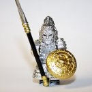 Samurai Warrior Silver Armored knight soldier Minifigure Custom