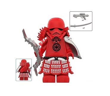 Samurai Stormtrooper Red V1 Star Wars Minifigure Custom