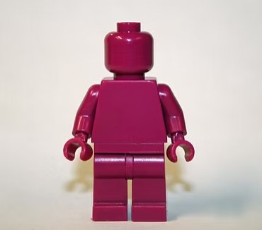 Rose Pink Blank Plain Minifigure Custom