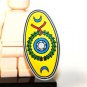 Roman Shield Yellow Wreath for Knight Minifigure Custom