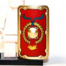 Roman Shield Red Gold Hog for Knight Minifigure Custom