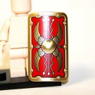 Roman Shield Red Gold for Knight Minifigure Custom