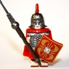 Roman Legionary Red Cloak with Pilum Soldier Minifigure Custom