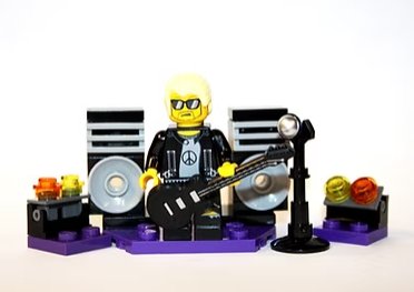 Rock Star on Stage Minifigure Custom