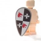 Red Wolf and Cross Knight Shield for Minifigure Custom