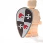 Red Wolf and Cross Knight Shield for Minifigure Custom