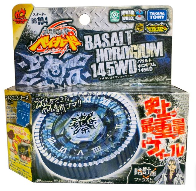 TAKARA TOMY Basalt Horogium / Twisted Tempo 145WD Metal Masters Beyblade BB-104