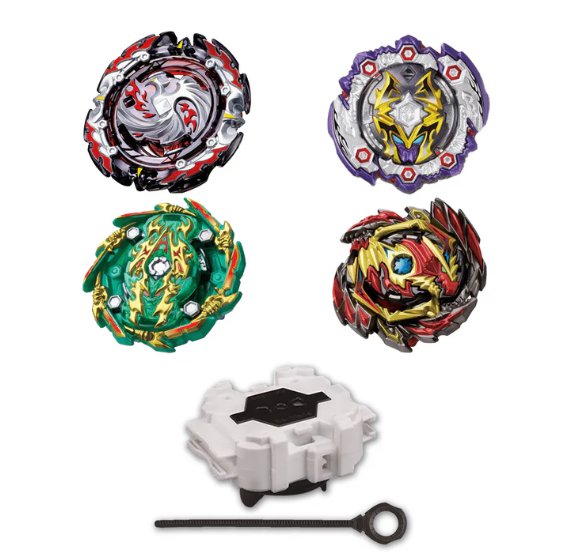 Beyblade Burst 4 Pack Dead Phoenix B-131, Dead Hades B-125 01, Bushin Ashura B-135