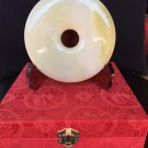 Hand-Carved Circle Lucky Jade 13cm
