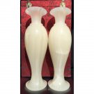 Hand-Carved Jade Vase 32cm Pair