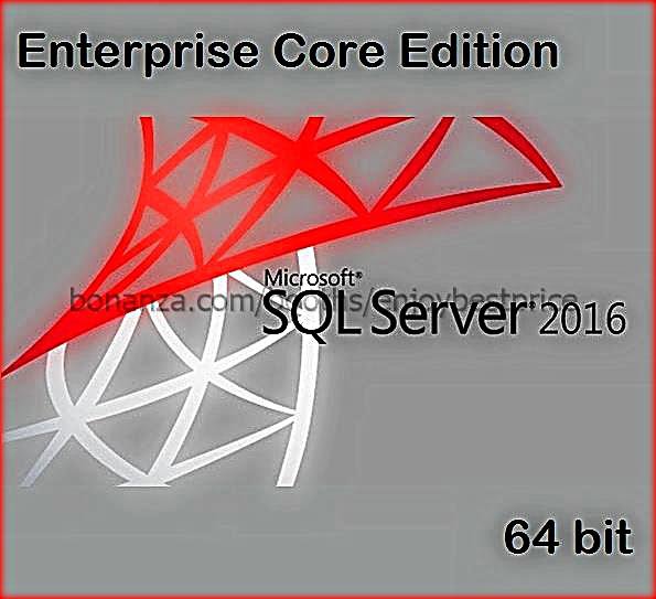 Microsoft SQL Server 2016 Enterprise Core 64 bit Lifetime Edition Key + Software