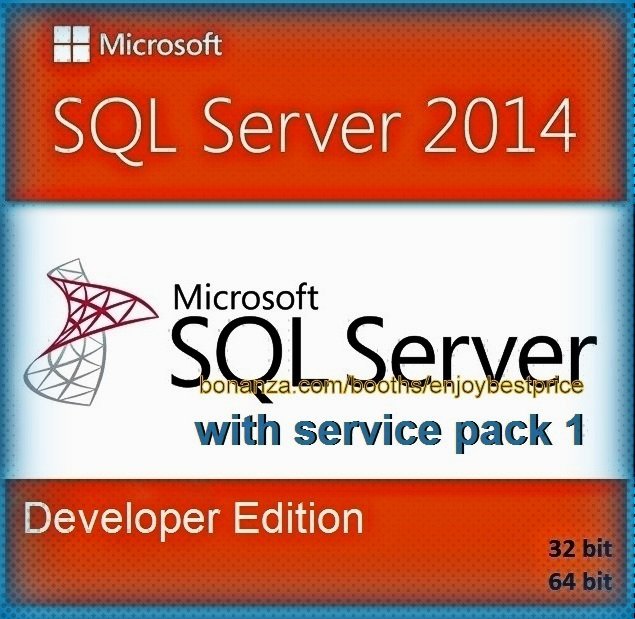 SQL Server 2014 Developer SP1 Edition 32 64 bit Lifetime Edition Software Pack