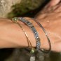 Brass and Reconstituted Turquoise Bangle