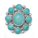 Oxidized Reconstituted Turquoise Ring