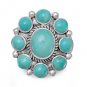 Oxidized Reconstituted Turquoise Ring