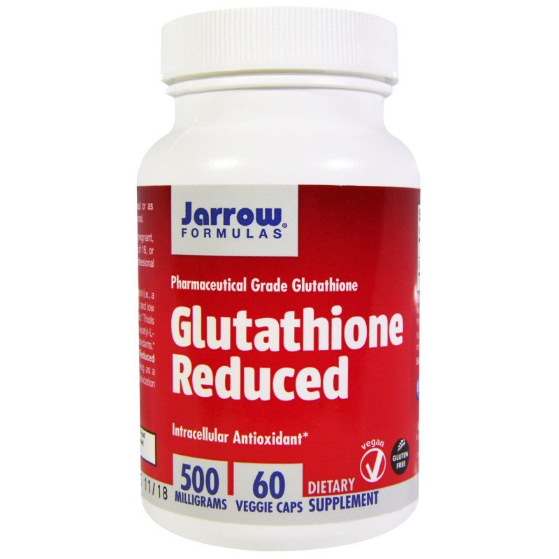 Glutathione Reduced, 500 mg, 60 Veggie Caps by Jarrow Formulas