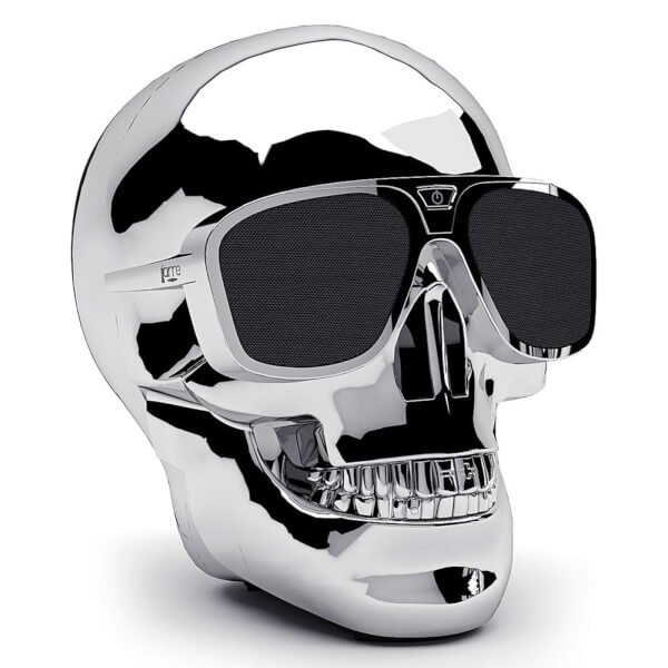 Jarre AeroSkull XS + Bluetooth Portable Speaker - Chrome Silver