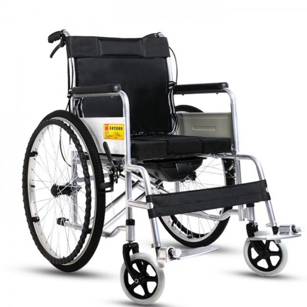 Folding Wheelchair Aluminum Hand Brake Scooter Light Elderly Disabled Trolley