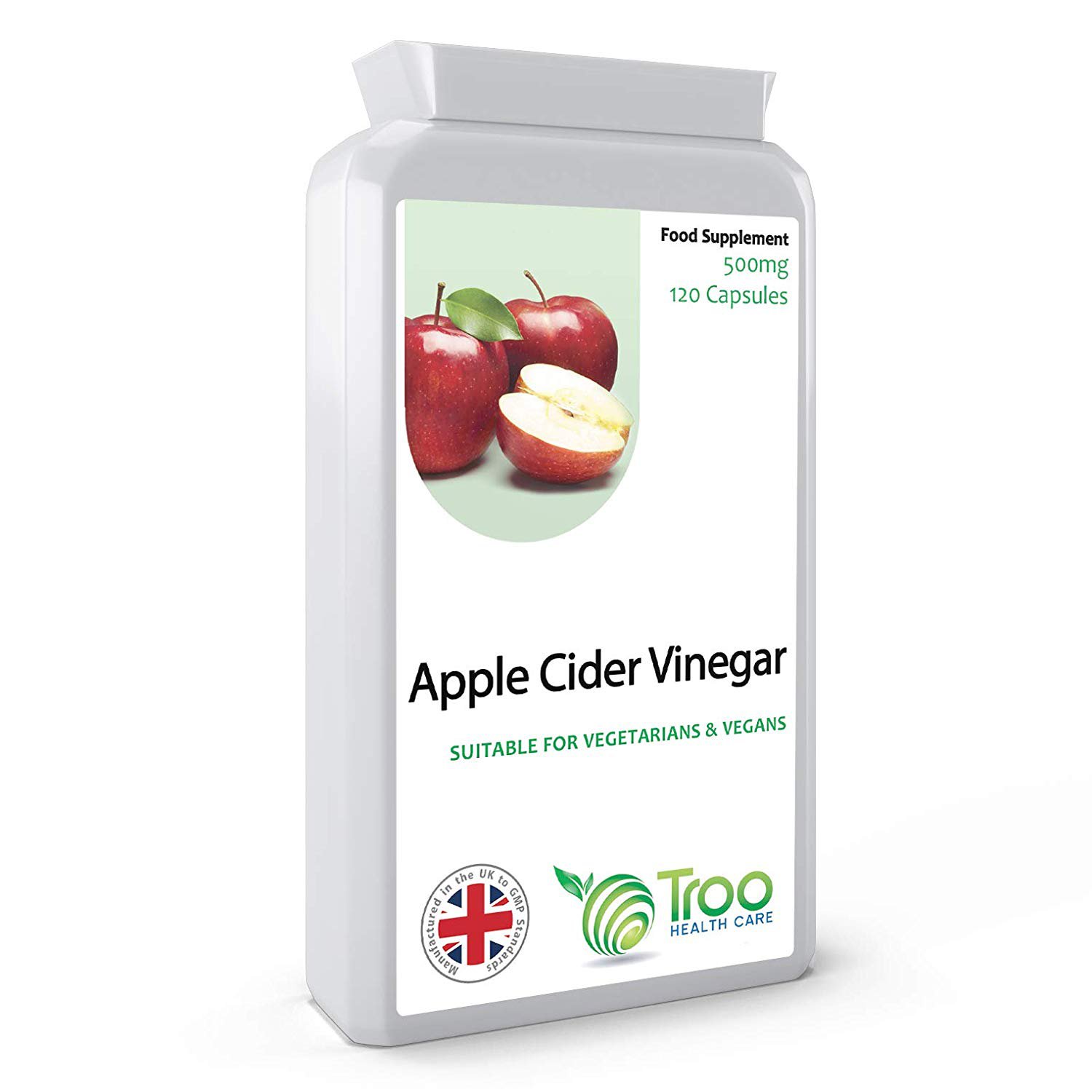 Apple Cider Vinegar 500mg 120 Capsules (Month Supply)
