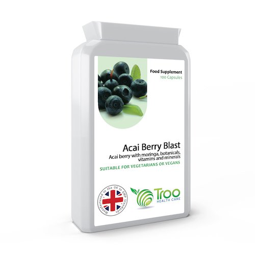 Acai Berry Blast 100 Capsules - Suitable for Vegetarians and Vegans