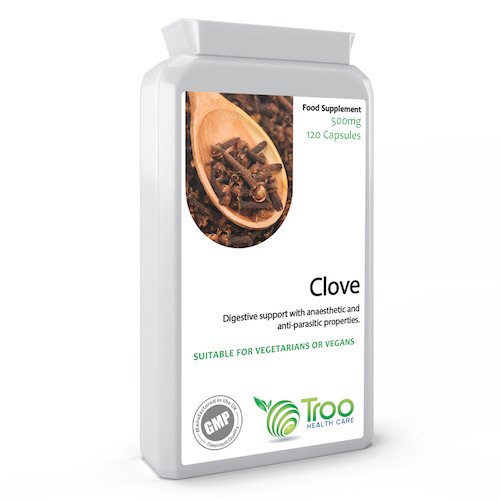 Clove 500mg 120 Capsules - Suitable for Vegetarians and Vegans