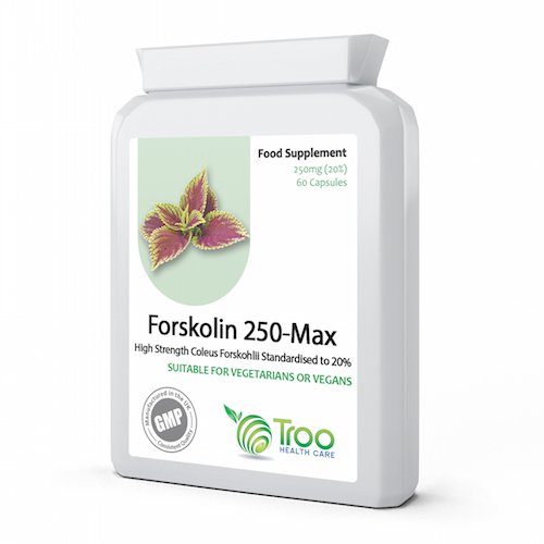 Forskolin 250-Max 60 Capsules - Suitable for Vegetarians and Vegans