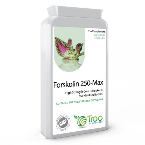 Forskolin 250-Max 120 Capsules - Suitable for Vegetarians and Vegans