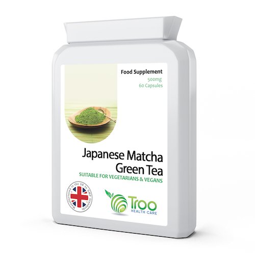 Japanese Matcha Green Tea 500mg 60 Capsules - Suitable for Vegetarians and Vegans