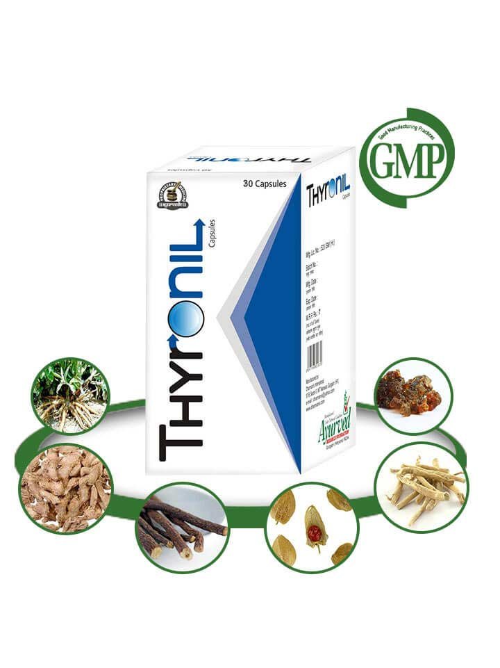 Organic Herbal Thyroid Supplements - 120 Thyronil Capsules - FREE SHIPPING